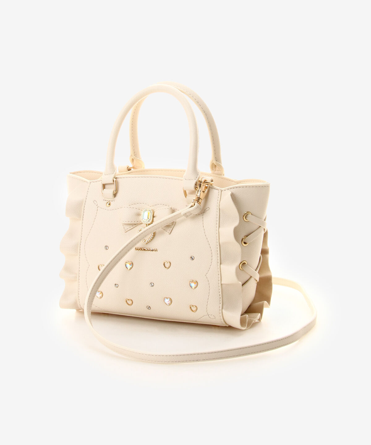 Samantha Vega「サイドレースアップリボンビジューミニフラッター」|ショルダー・メッセンジャー|