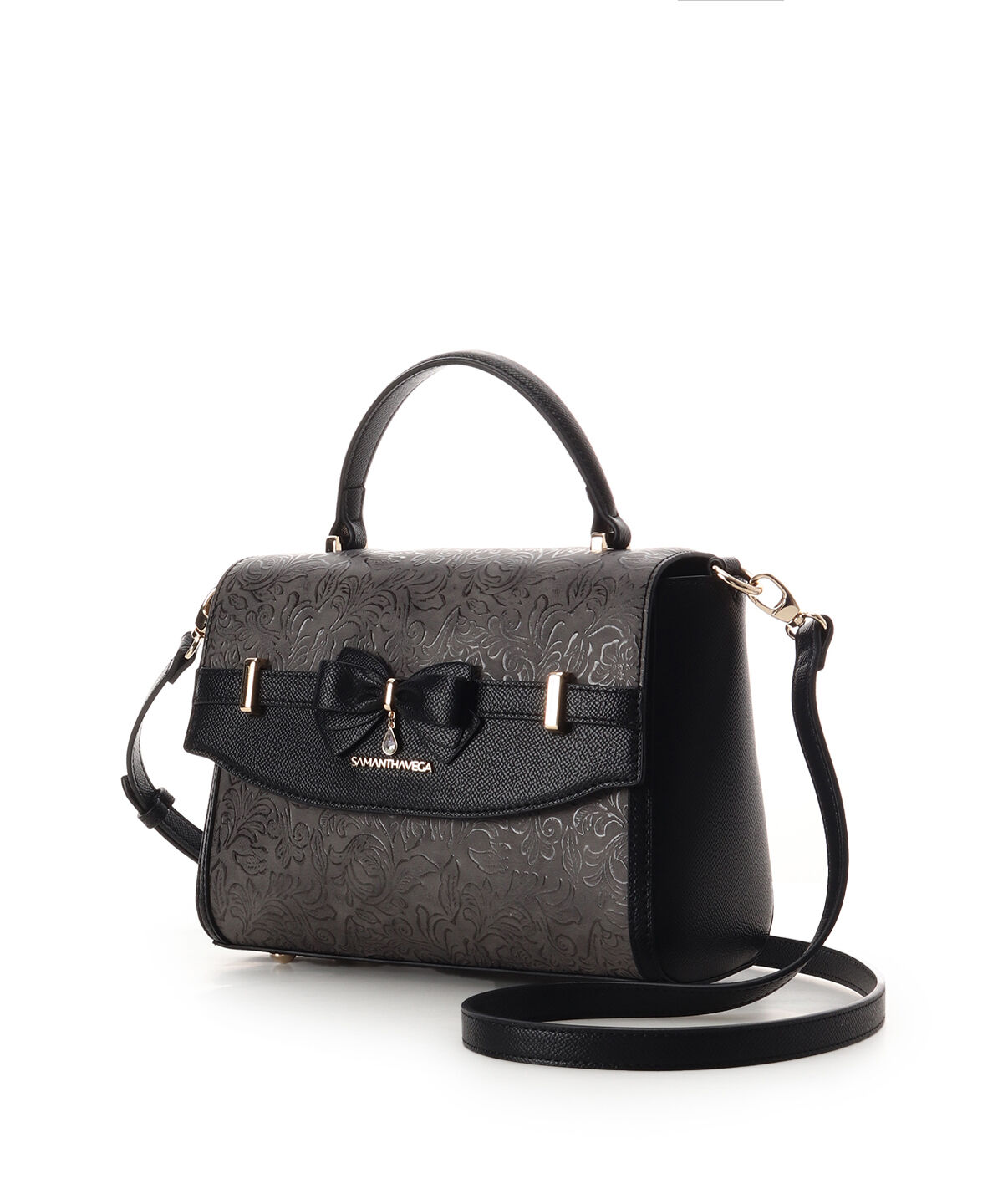 Samantha Vega「フローラルアクセントリボンショルダーバッグ」|ショルダー・メッセンジャー|
