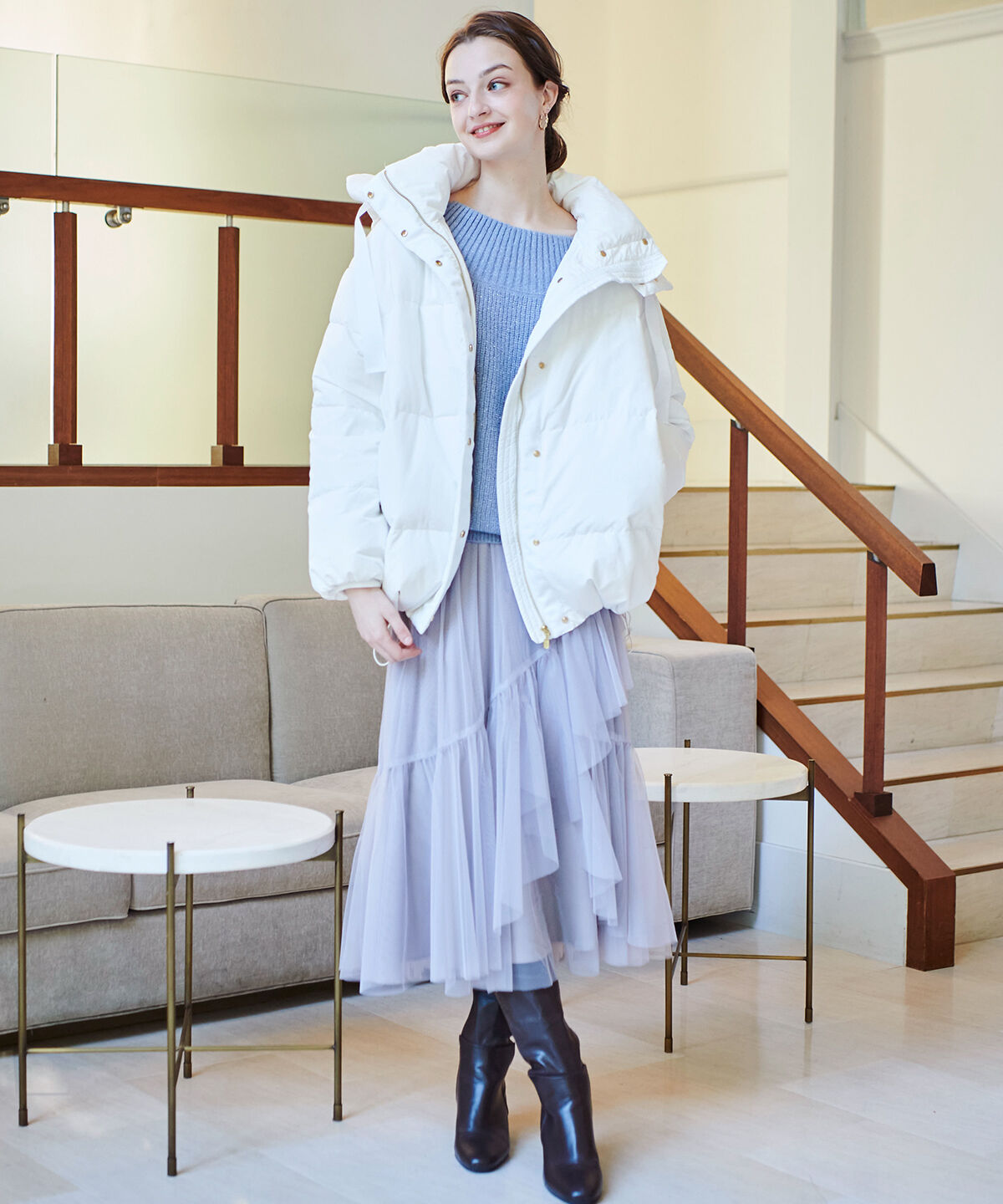 アンドクチュール「モヘアライクオフショルプルオーバー」|ニット・セーター|