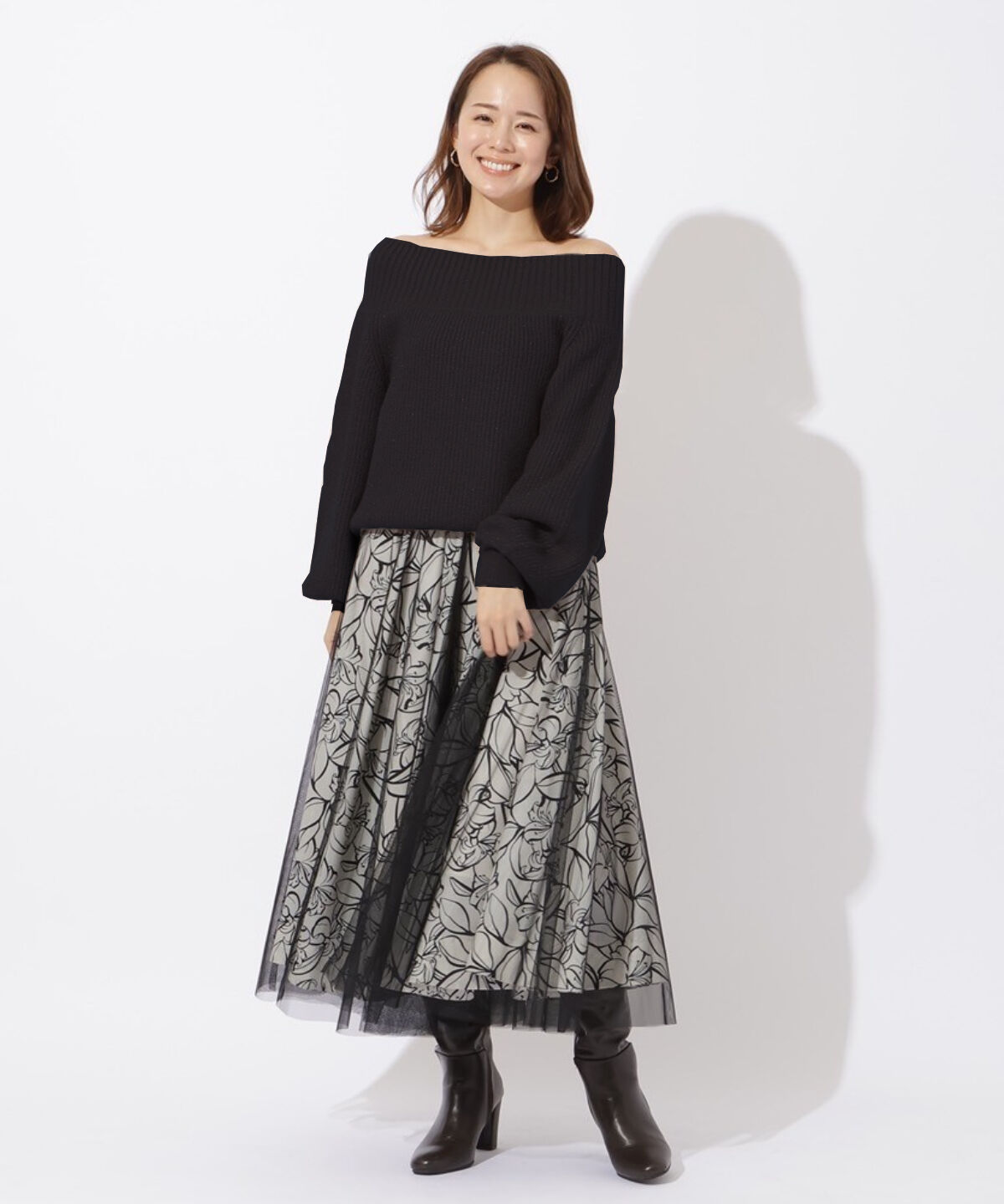 アンドクチュール「モヘアライクオフショルプルオーバー」|ニット・セーター|