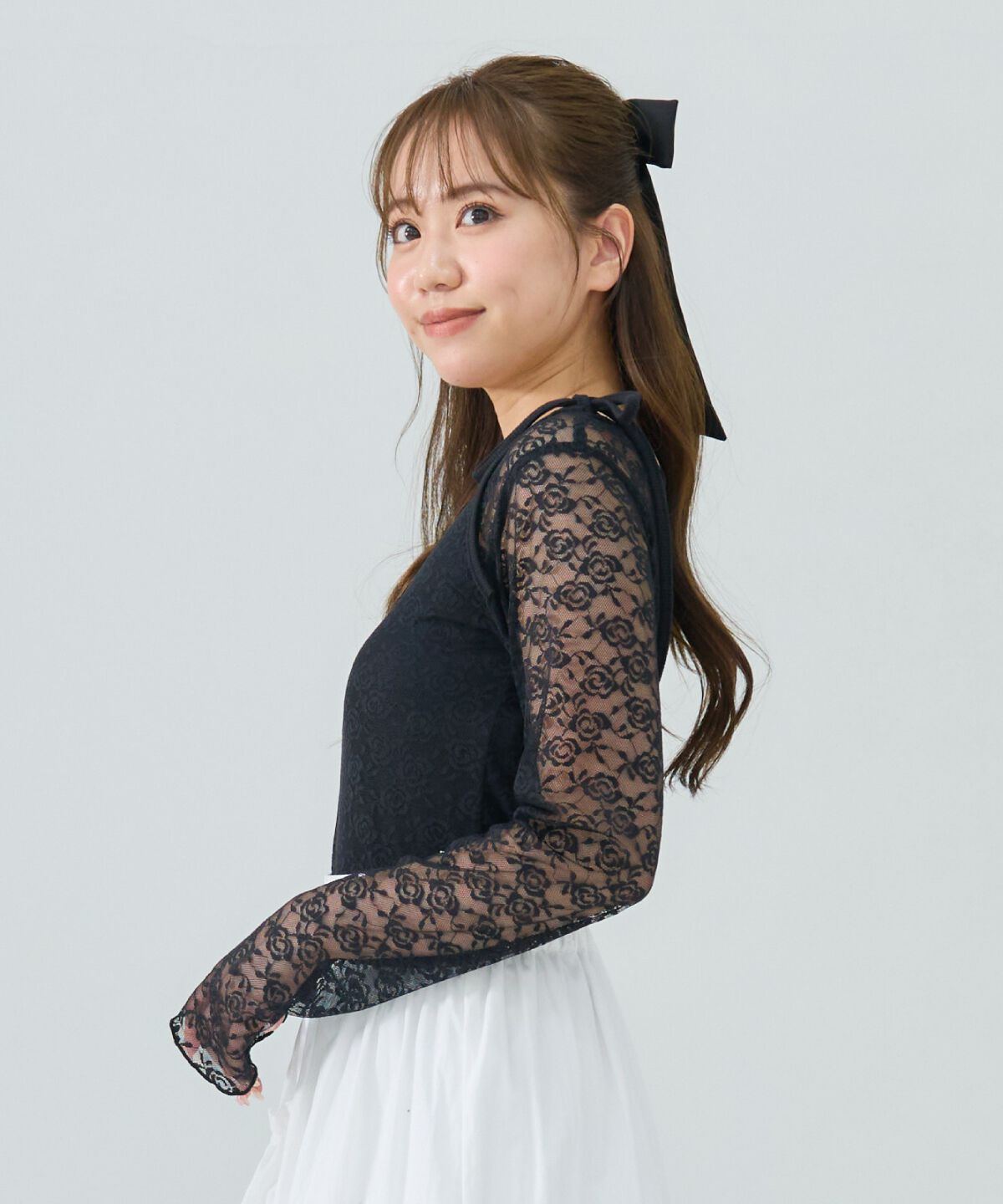 REDYAZEL「レーストップス＆リボンショルダーキャミソールセット」|Tシャツ・カットソー|