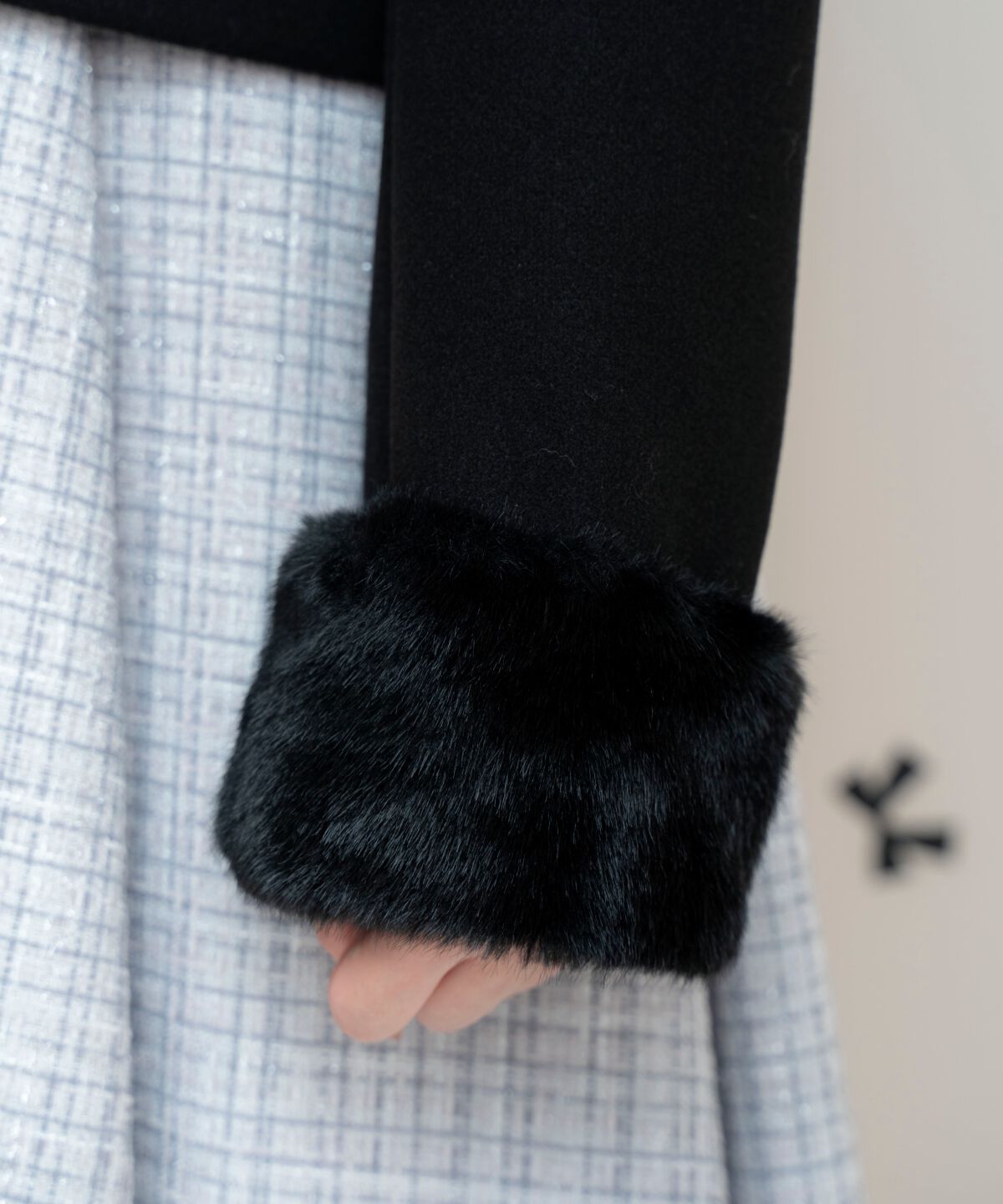 WILLSELECTION「ビジューリボンノーカラーコート」|ノーカラーコート|