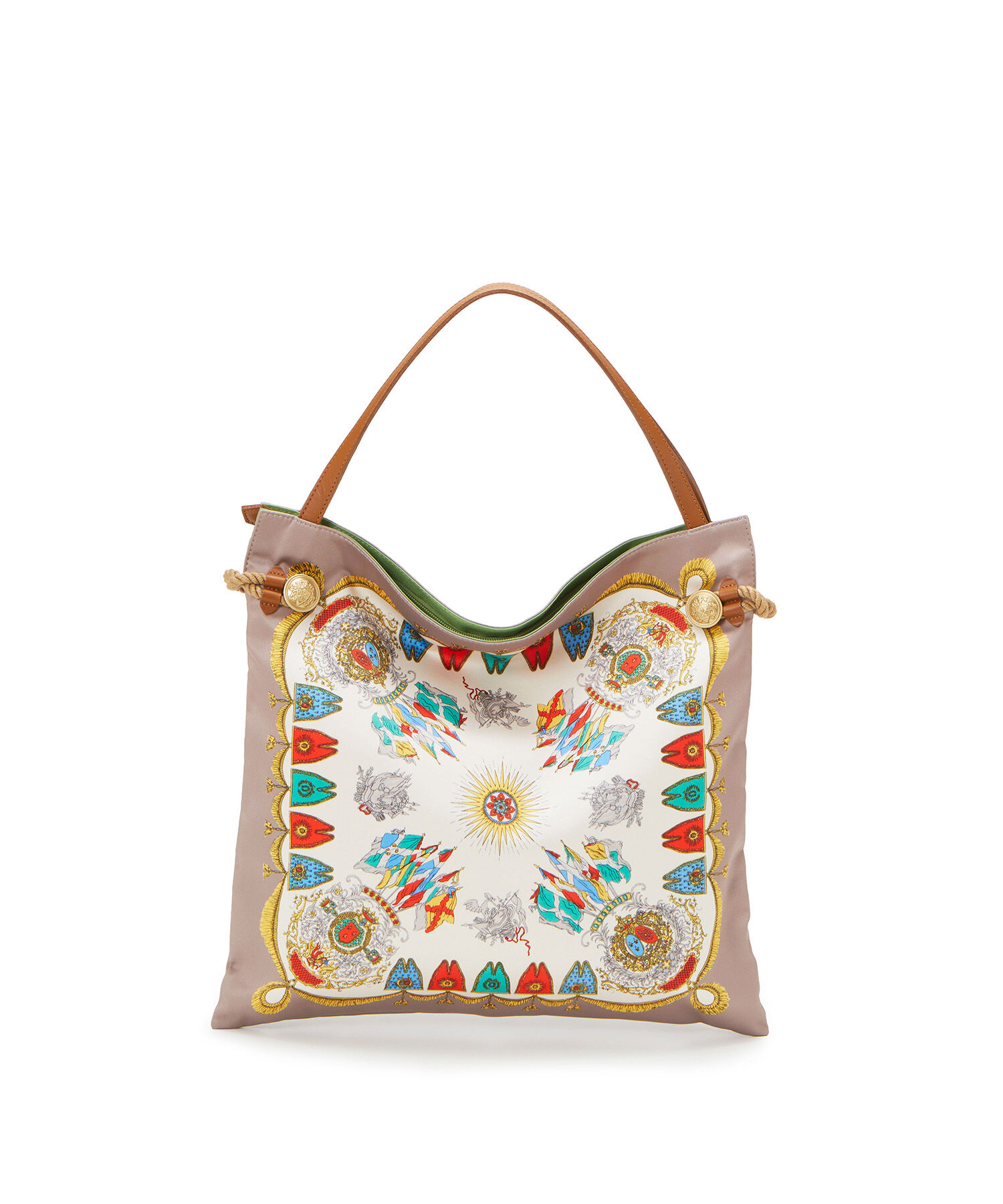 TOPKAPI TREASURE「【TREASURE TOPKAPI】 【アーカイブ】マイルドサテン スカーフ パネル柄 トートバッグ 2023」|トートバッグ|