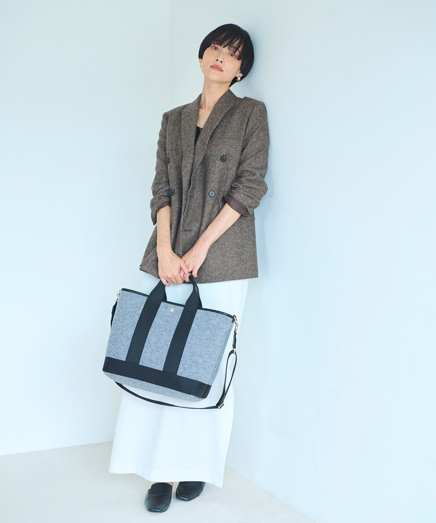 TOPKAPI BREATH「【Breath TOPKAPI】イタリアンフェルト ショルダー付 A4 トートバッグ L」|トートバッグ|