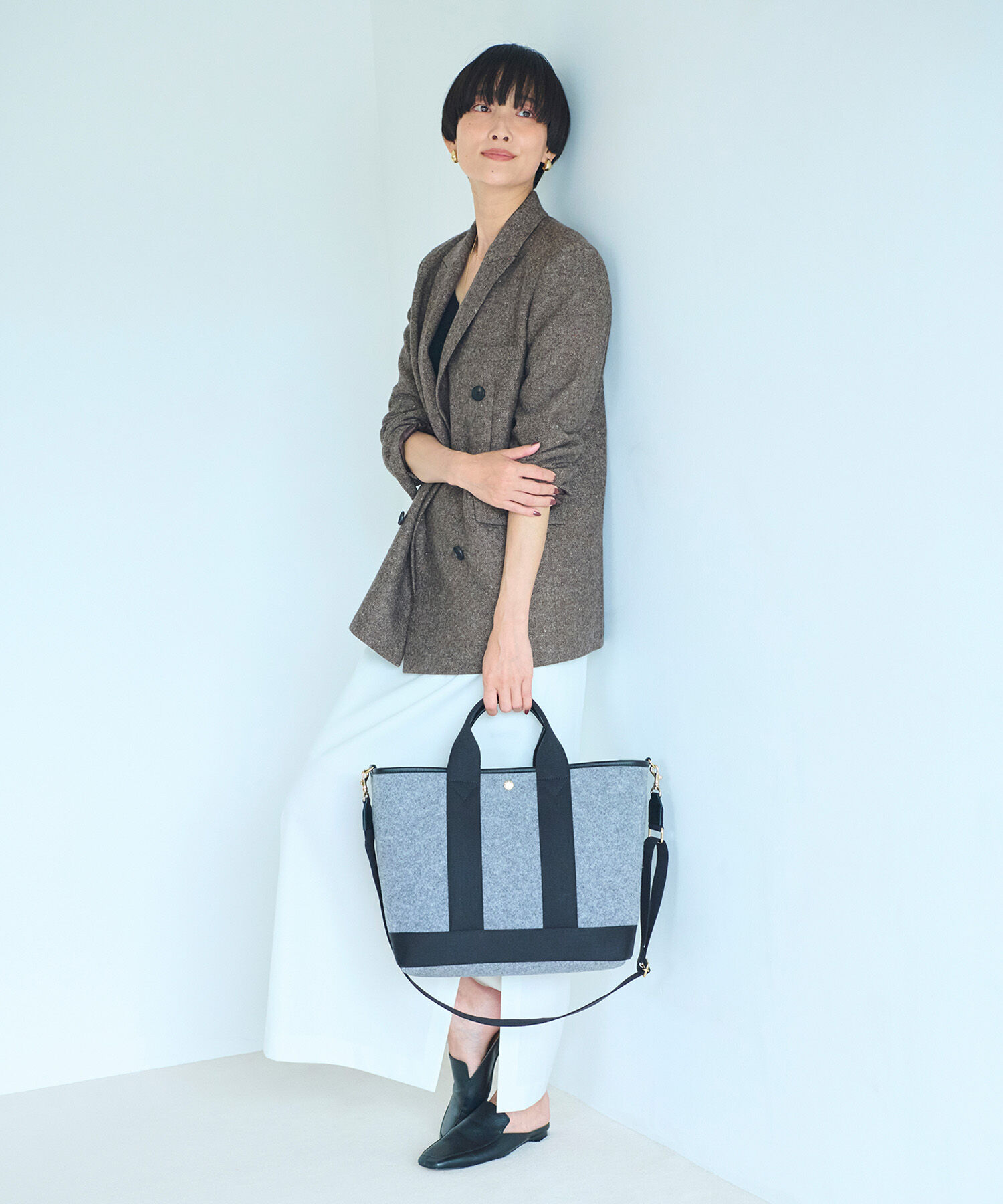 TOPKAPI BREATH「【Breath TOPKAPI】イタリアンフェルト ショルダー付 A4 トートバッグ L」|トートバッグ|