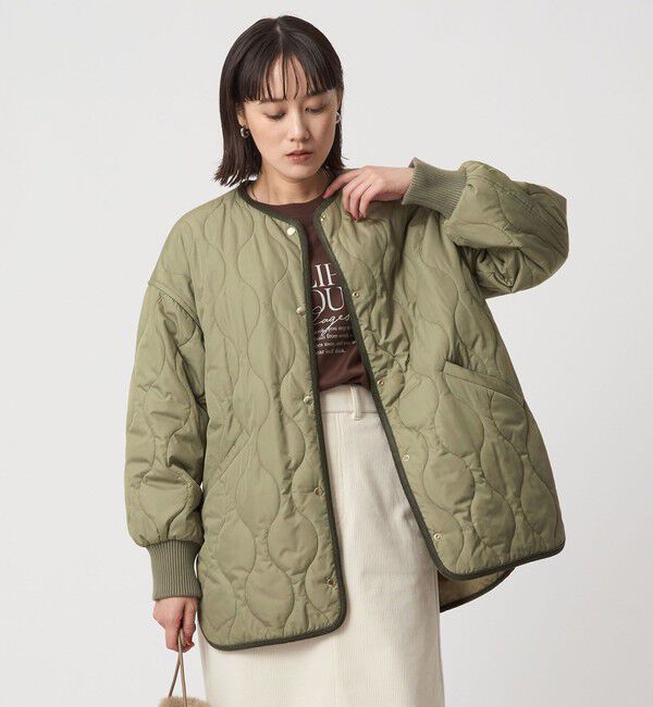 UNITED ARROWS green label relaxing「［size SHORTあり］リバーシブル キルティング ブルゾン ウォッシャブル 撥水」|ブルゾン・スタジャン|OLIVE