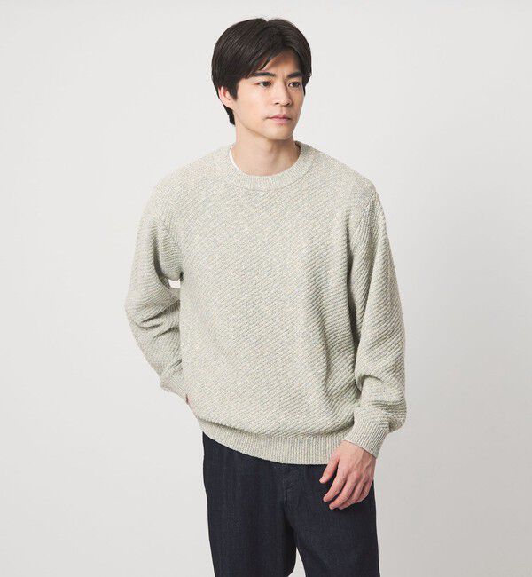 UNITED ARROWS green label relaxing「ミックスカラー クルーネック ニット」|ニット・セーター|