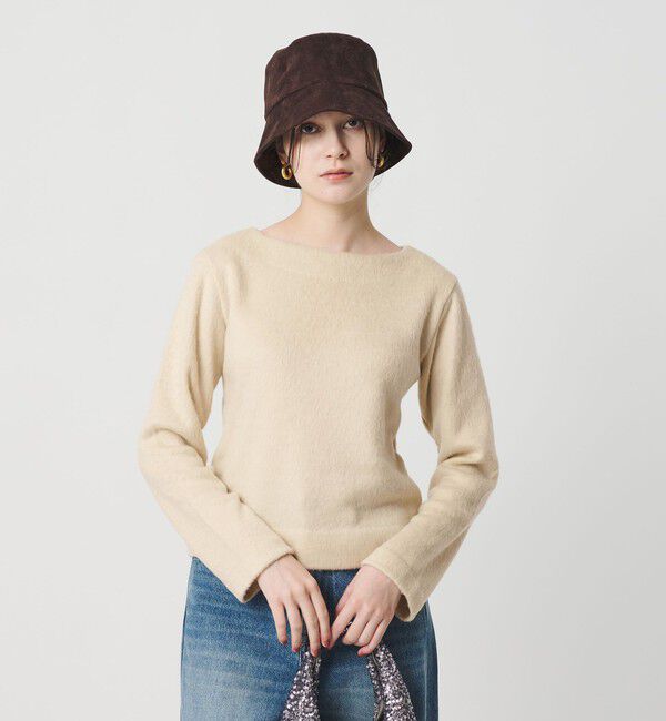 BEAUTY&YOUTH UNITED ARROWS「シャギー ボートネックプルオーバー ウォッシャブル」|Tシャツ・カットソー|BEIGE
