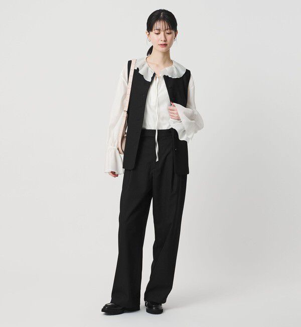 BEAUTY&YOUTH UNITED ARROWS「ツイードライク タックワイドパンツ」|スラックス|