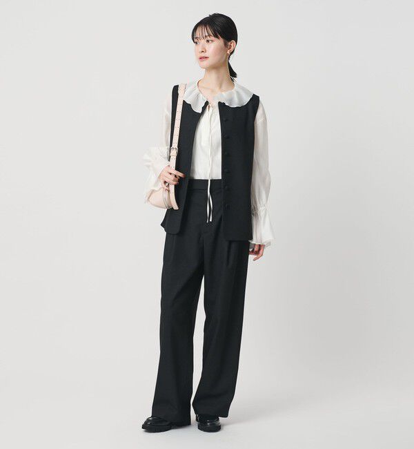 BEAUTY&YOUTH UNITED ARROWS「ツイードライク バックペプラム ベスト」|ベスト・ジレ|BLACK