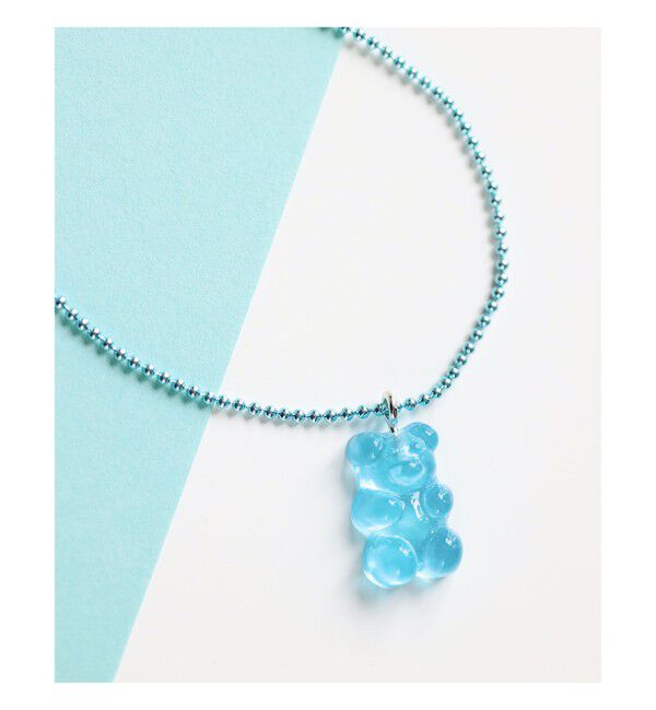 Ray BEAMS 「カラーボール チャーム クマ ネックレス」|ネックレス|