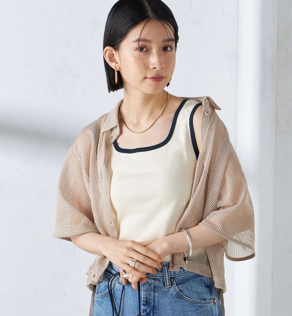 SHIPS for women「【SHIPS別注】miller:スクエアネック タンクトップ」|タンクトップ|