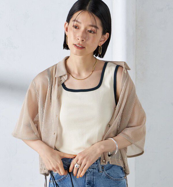 SHIPS for women「【SHIPS別注】miller:スクエアネック タンクトップ」|タンクトップ|