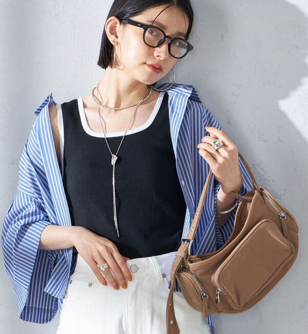 SHIPS for women「【SHIPS別注】miller:スクエアネック タンクトップ」|タンクトップ|ブラック