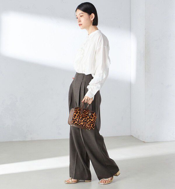 SHIPS for women「〈手洗い可能〉コットン シルク ローン フリル ブラウス」|シャツ・ブラウス|