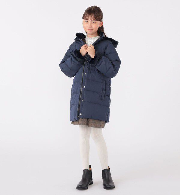 SHIPS KIDS「SHIPS KIDS:140～150cm /〈手洗い可能〉リバティ リサイクル ロング ダウン」|ダウン|