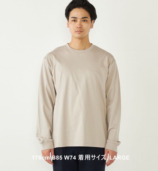 SHIPS Colors 「SHIPS Colors:シルケット コットン クルーネック Tシャツ (ロンT)◇」|Tシャツ・カットソー|