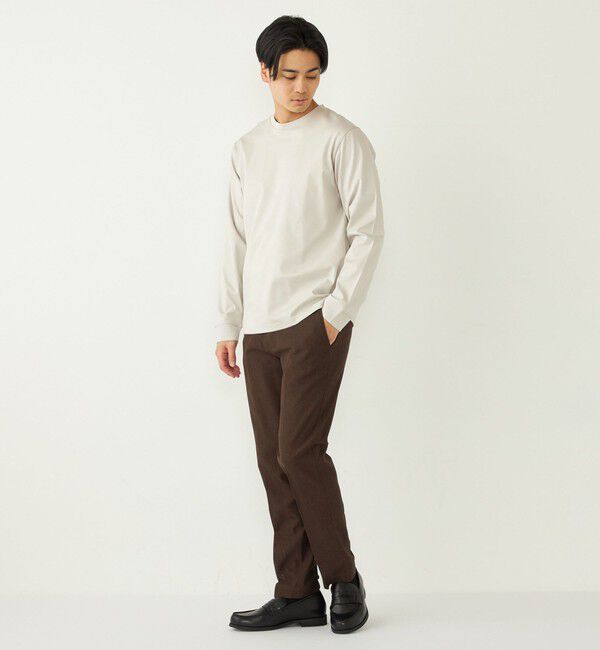 SHIPS Colors 「SHIPS Colors:シルケット コットン クルーネック Tシャツ (ロンT)◇」|Tシャツ・カットソー|