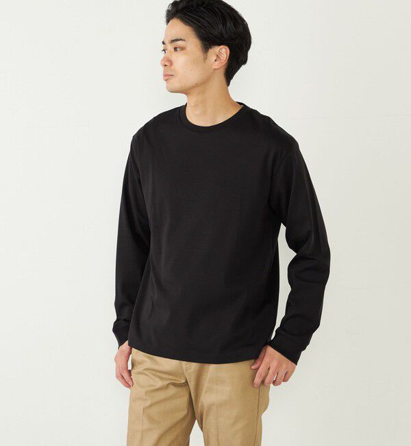 SHIPS Colors 「SHIPS Colors:シルケット コットン クルーネック Tシャツ (ロンT)◇」|Tシャツ・カットソー|