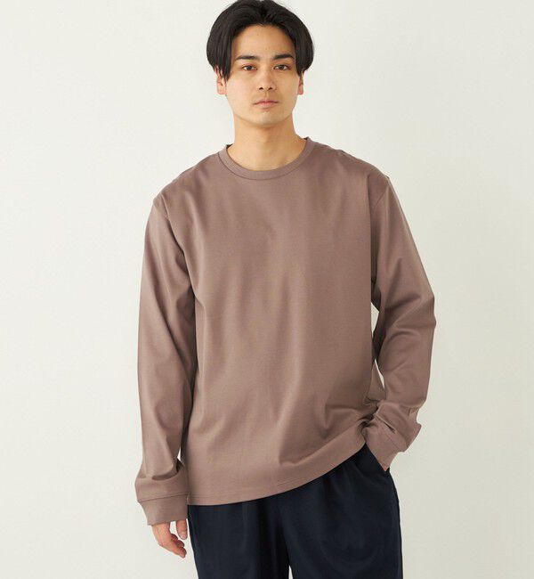 SHIPS Colors 「SHIPS Colors:シルケット コットン クルーネック Tシャツ (ロンT)◇」|Tシャツ・カットソー|