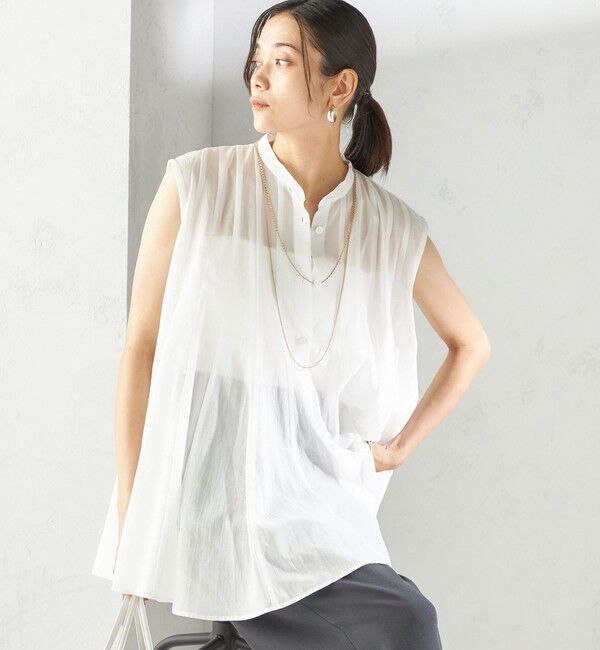 SHIPS for women「〈手洗い可能〉ボリューム フレア フレンチスリーブ ブラウス」|シャツ・ブラウス|