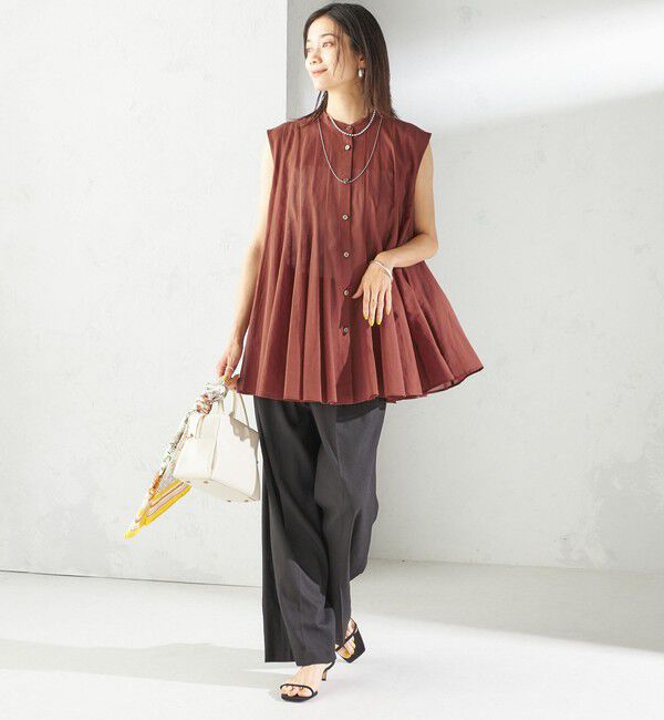 SHIPS for women「〈手洗い可能〉ボリューム フレア フレンチスリーブ ブラウス」|シャツ・ブラウス|