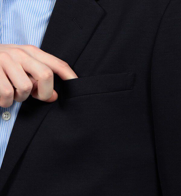 TOMORROWLAND MENS「ストレッチポンチ シングルブレステッド2Bジャケット」|テーラードジャケット|