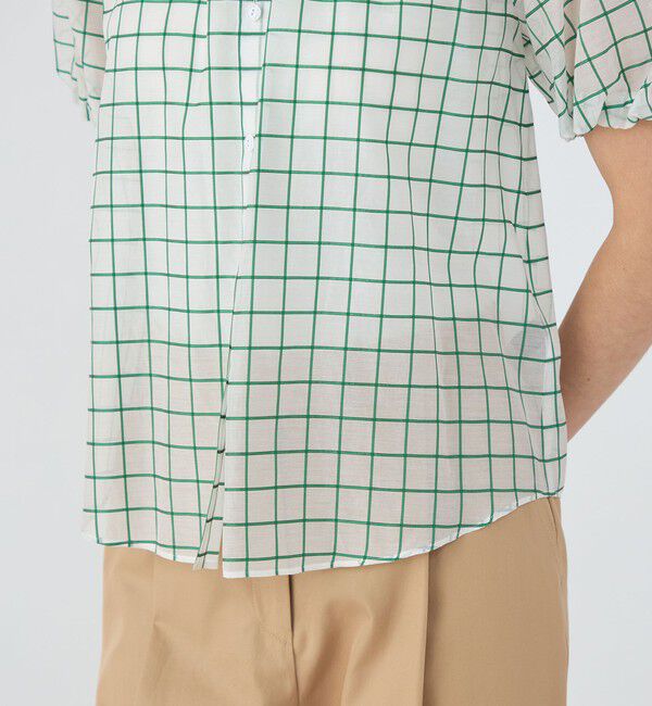 TOMORROWLAND collection「シアータッターソール ギャザーパフスリーブブラウス」|シャツ・ブラウス|