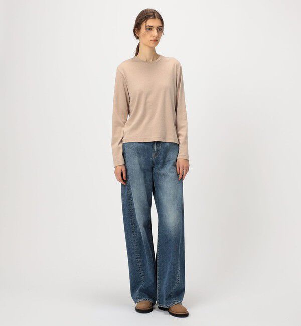 GALERIE VIE「コットンカシミヤジャージー クルーネックプルオーバー」|Tシャツ・カットソー|