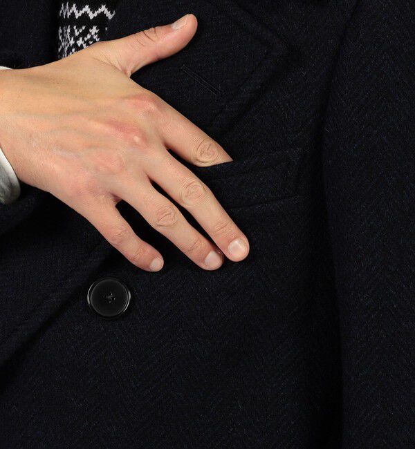 TOMORROWLAND MENS「プレミアムシェットランドウール ショートポロコート」|ピーコート|