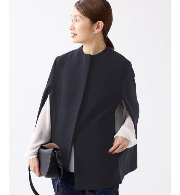 IENA「《追加予約》ケープジャケット」|その他|ネイビー A