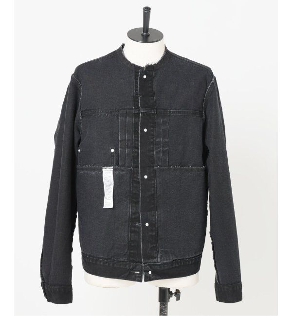 EDIFICE「《再入荷》Levi&rsquo;s(リーバイス) 別注 Type 1 Trucker Jacket BLACK "COLLARLESS"」|デニムジャケット|