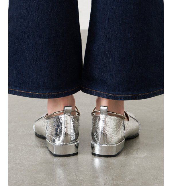  「《追加》GRISEレザースクエアクロスシームアンクルフラット」|その他|