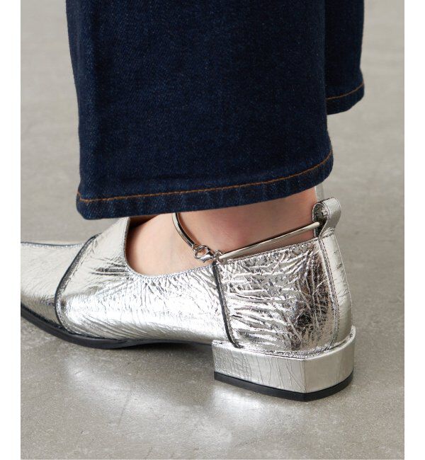  「《追加》GRISEレザースクエアクロスシームアンクルフラット」|その他|