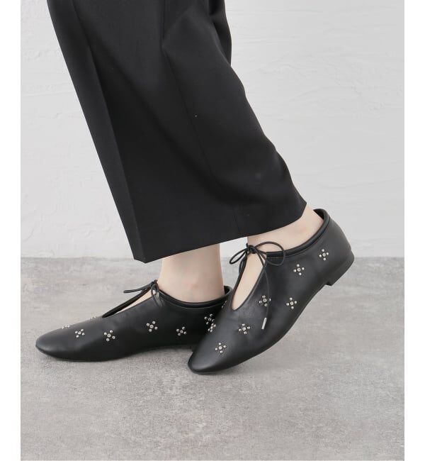  「ディープカットスタッズフラットシューズ」|その他|