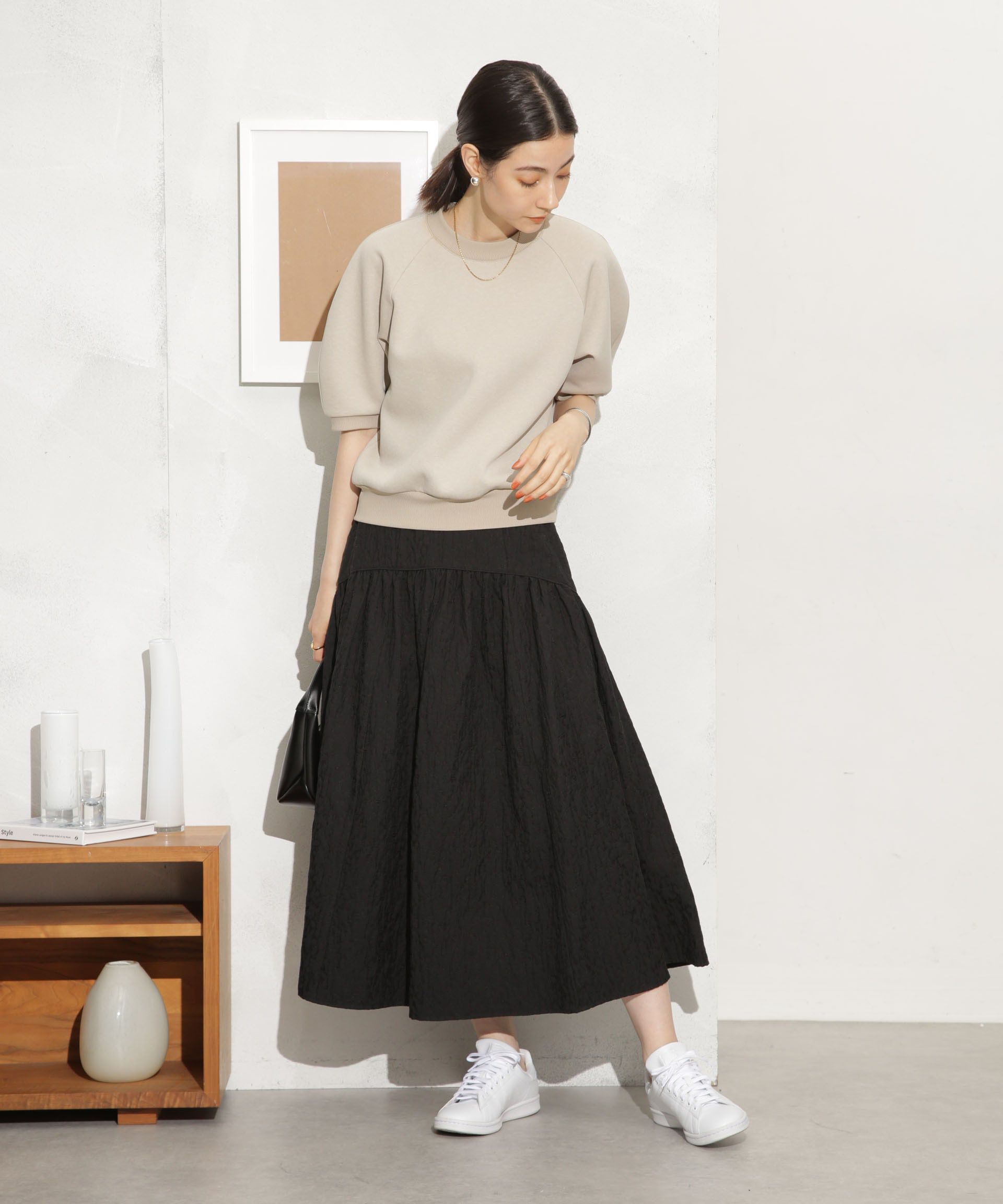 nano･universe「ふくれジャガードボリュームギャザースカート」|スカート|