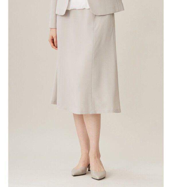 自由区「【セットアップ対応・UVカット・接触冷感・洗える】ライトストレッチフレア スカート」|スカート|ベージュ
