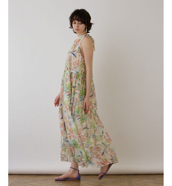 GRACE CONTINENTAL「リゾートプリントティアードワンピース」|ワンピース|