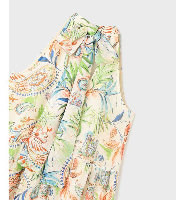 GRACE CONTINENTAL「リゾートプリントティアードワンピース」|ワンピース|