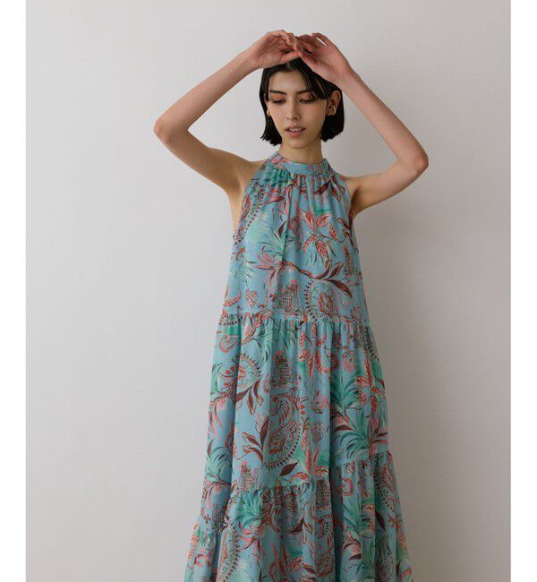 GRACE CONTINENTAL「リゾートプリントティアードワンピース」|ワンピース|