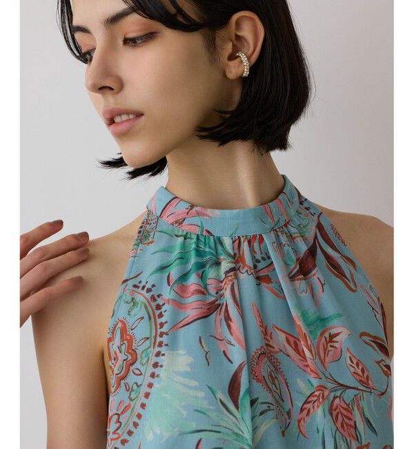 GRACE CONTINENTAL「リゾートプリントティアードワンピース」|ワンピース|