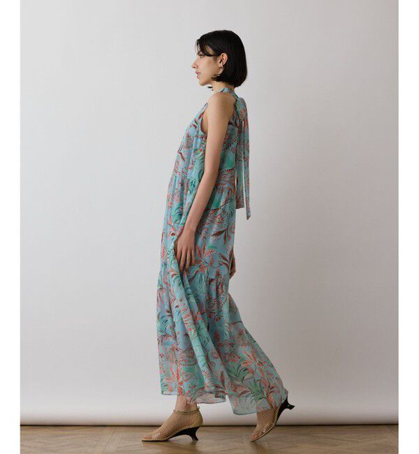 GRACE CONTINENTAL「リゾートプリントティアードワンピース」|ワンピース|