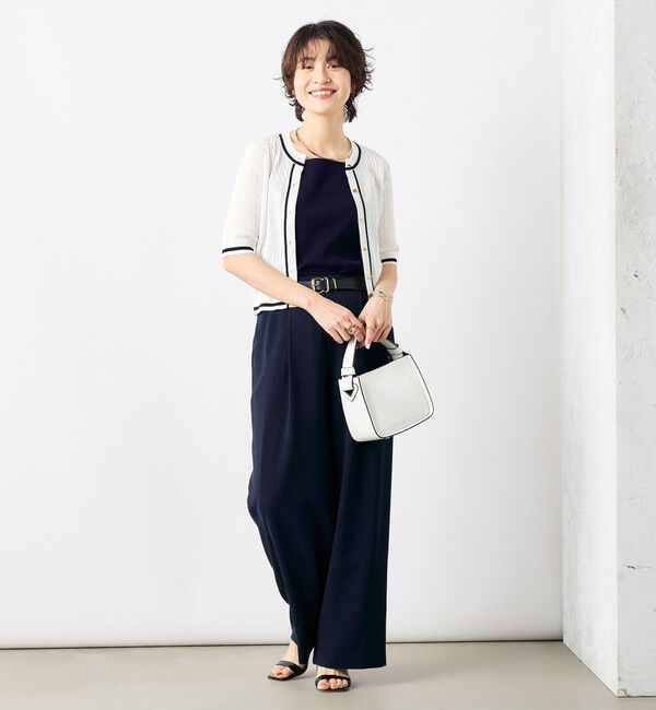 NOLLEY'S「《セットアップ対応》ウォッシャブル麻調タックワイドパンツ」|その他|