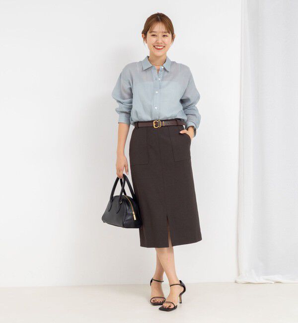 NOLLEY'S「ウォッシャブル高機能ドライオックスポケ付きタイトスカート」|タイト|