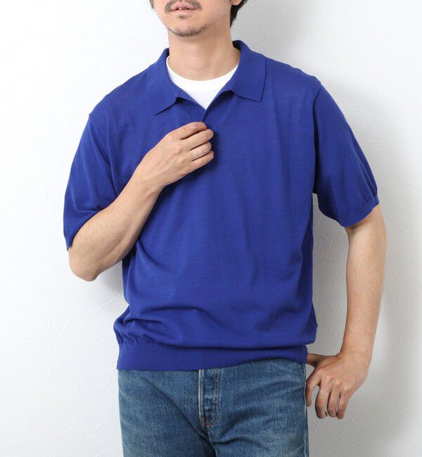 NOLLEY'S goodman「《PIMA COTTON》成型半袖 NSN スキッパーニットポロシャツ 25SS」|ポロシャツ|