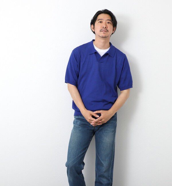 NOLLEY'S goodman「《PIMA COTTON》成型半袖 NSN スキッパーニットポロシャツ 25SS」|ポロシャツ|