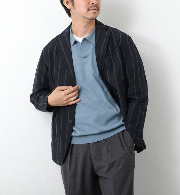 NOLLEY'S goodman「《PIMA COTTON》成型半袖 NSN スキッパーニットポロシャツ 25SS」|ポロシャツ|