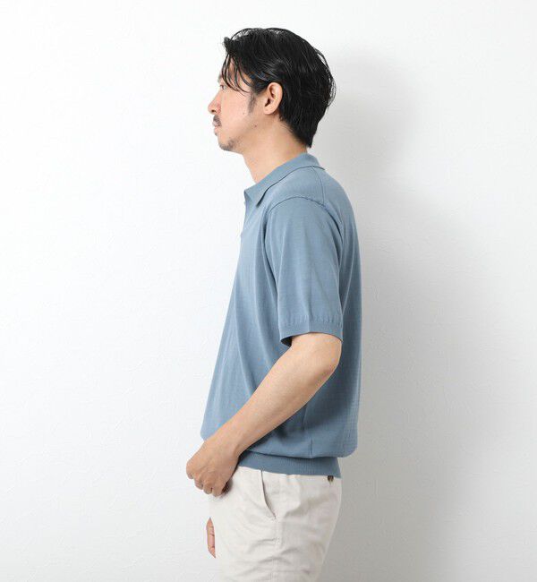 NOLLEY'S goodman「《PIMA COTTON》成型半袖 NSN スキッパーニットポロシャツ 25SS」|ポロシャツ|