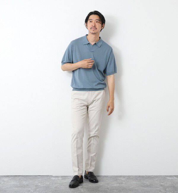 NOLLEY'S goodman「《PIMA COTTON》成型半袖 NSN スキッパーニットポロシャツ 25SS」|ポロシャツ|