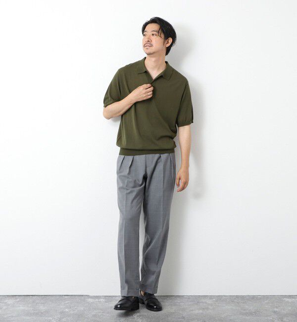 NOLLEY'S goodman「《PIMA COTTON》成型半袖 NSN スキッパーニットポロシャツ 25SS」|ポロシャツ|
